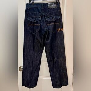 Rocawear Dark Wash Relaxed Jeans Vintage Skater Hip Hop 32x31